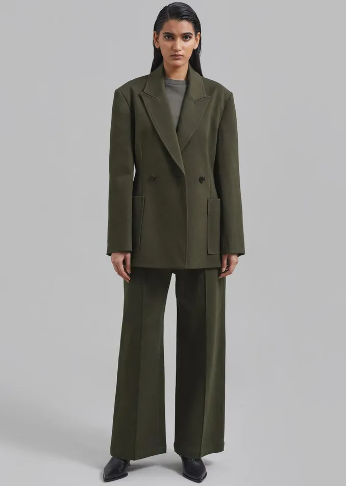 Women The Frankie Shop Bottoms Devon Trousers Khaki