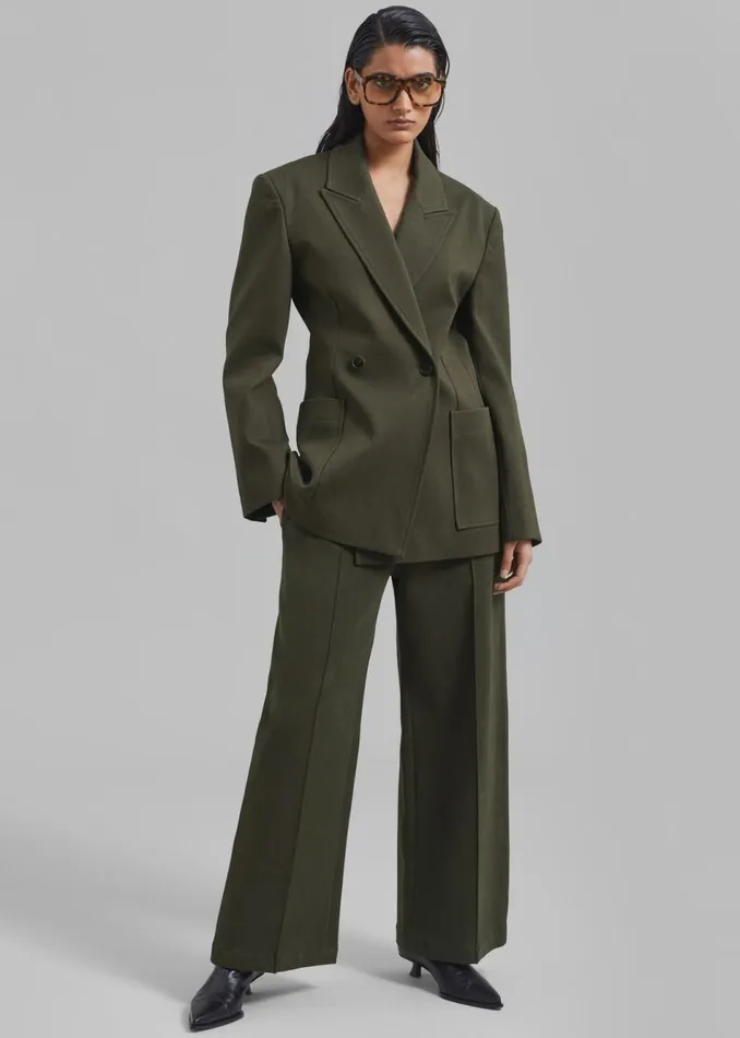 Women The Frankie Shop Bottoms Devon Trousers Khaki
