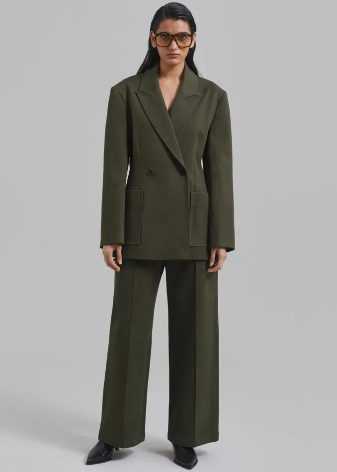 Women The Frankie Shop Bottoms Devon Trousers Khaki