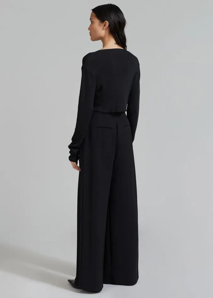 Women The Frankie Shop Bottoms Dillon Pleated Pants Black