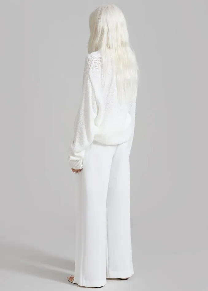 Women The Frankie Shop Bottoms Dillon Pleated Pants White