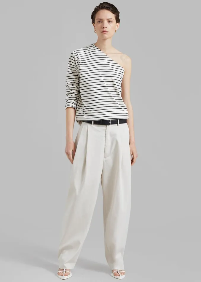 Women The Frankie Shop Bottoms Effie Pleated Pants Beige