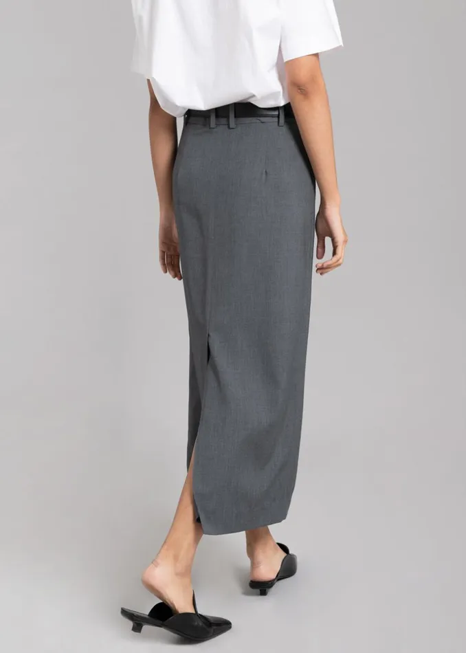 Women The Frankie Shop Bottoms Eli Pencil Skirt Charcoal