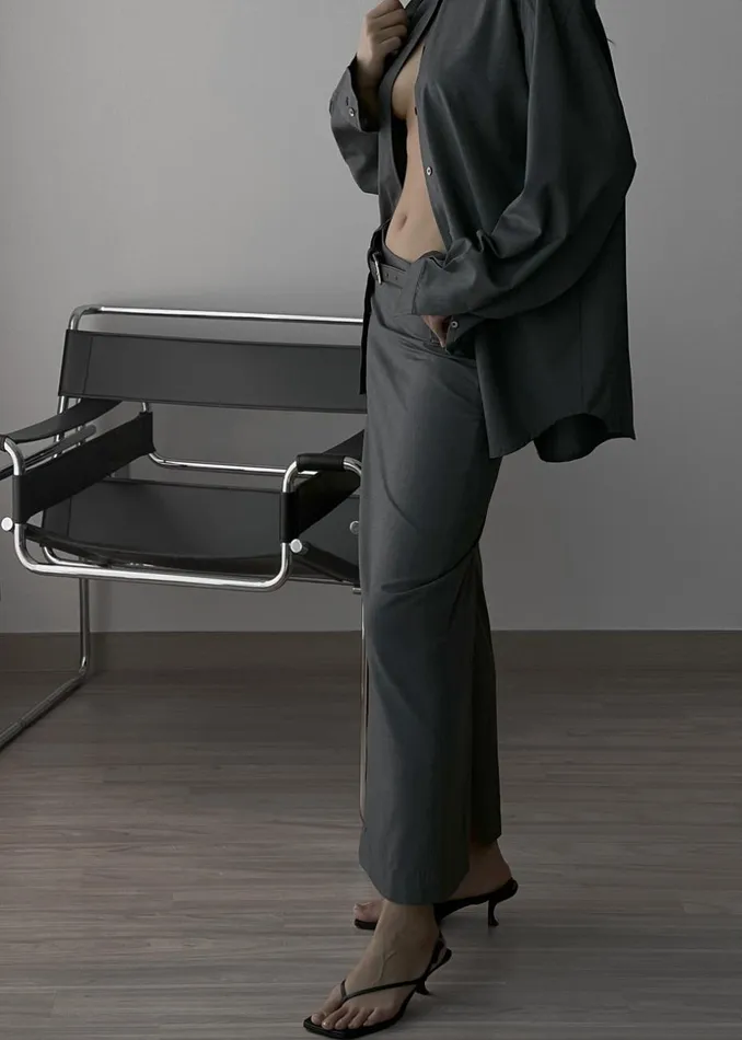 Women The Frankie Shop Bottoms Eli Pencil Skirt Charcoal