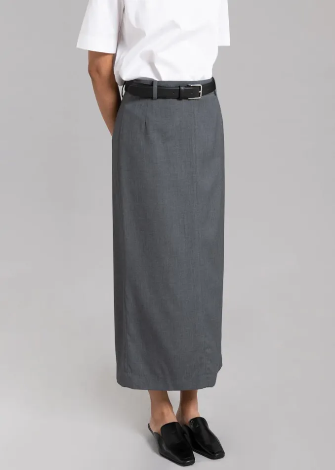 Women The Frankie Shop Bottoms Eli Pencil Skirt Charcoal