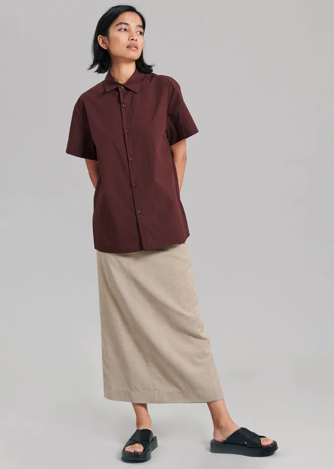 Women The Frankie Shop Bottoms Eli Pencil Skirt Taupe Melange