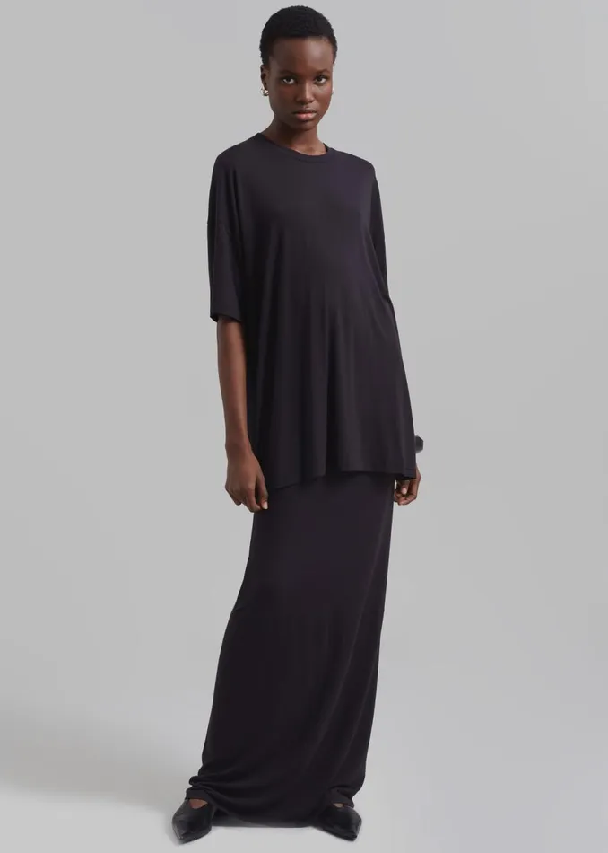 Women The Frankie Shop Bottoms Ella Maxi Skirt Dark Plum