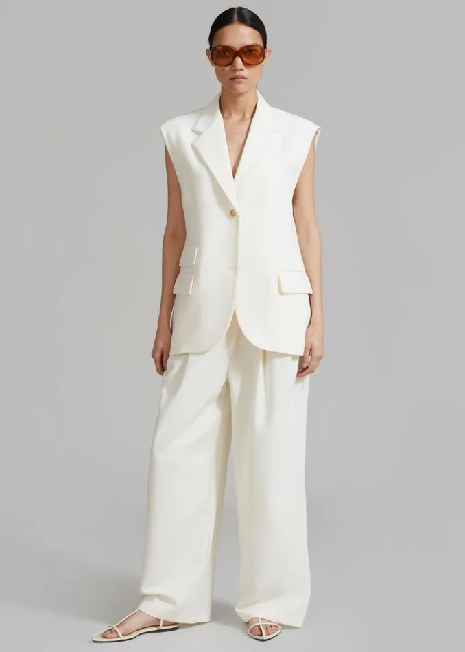 Women The Frankie Shop Bottoms Eloise Trousers Cream