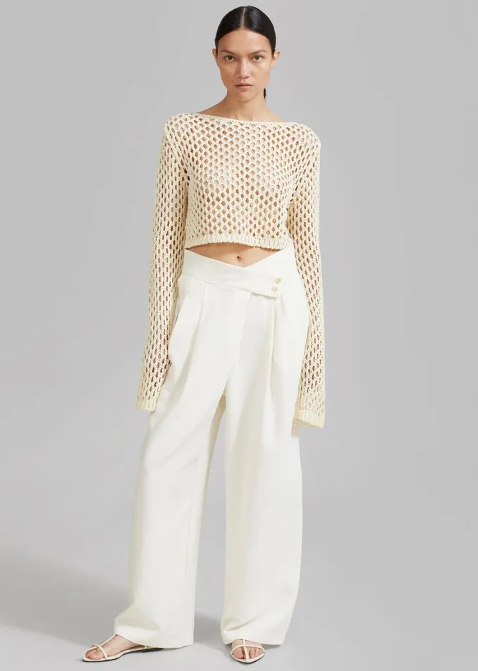 Women The Frankie Shop Bottoms Eloise Trousers Cream