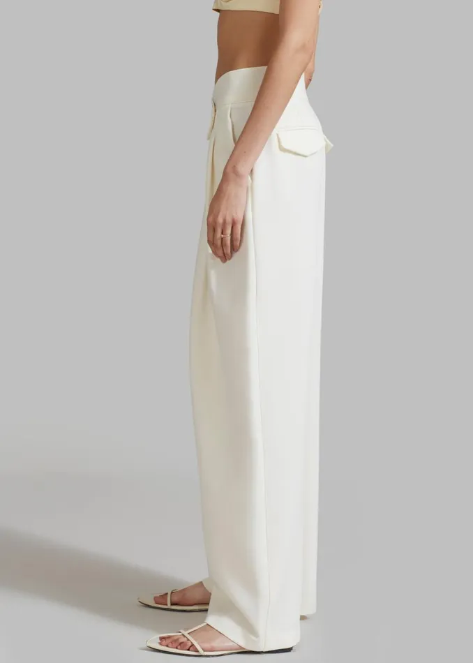 Women The Frankie Shop Bottoms Eloise Trousers Cream