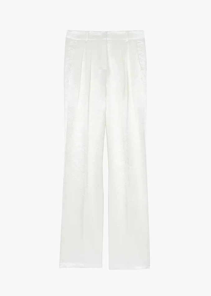 Women The Frankie Shop Bottoms Elvira Pleated Trousers Ivory