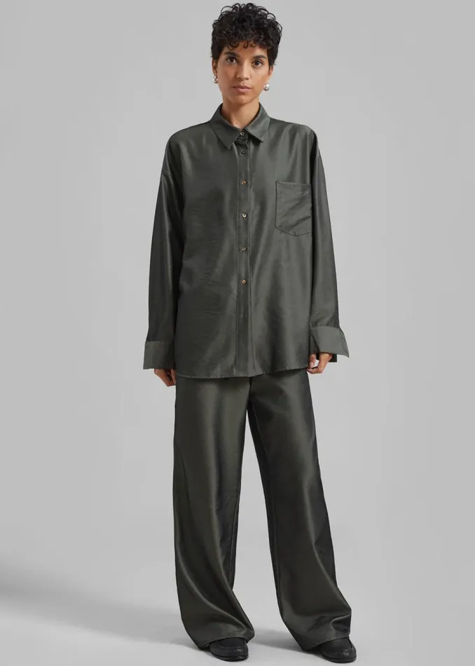 Women The Frankie Shop Bottoms Ethel Pants Peacock