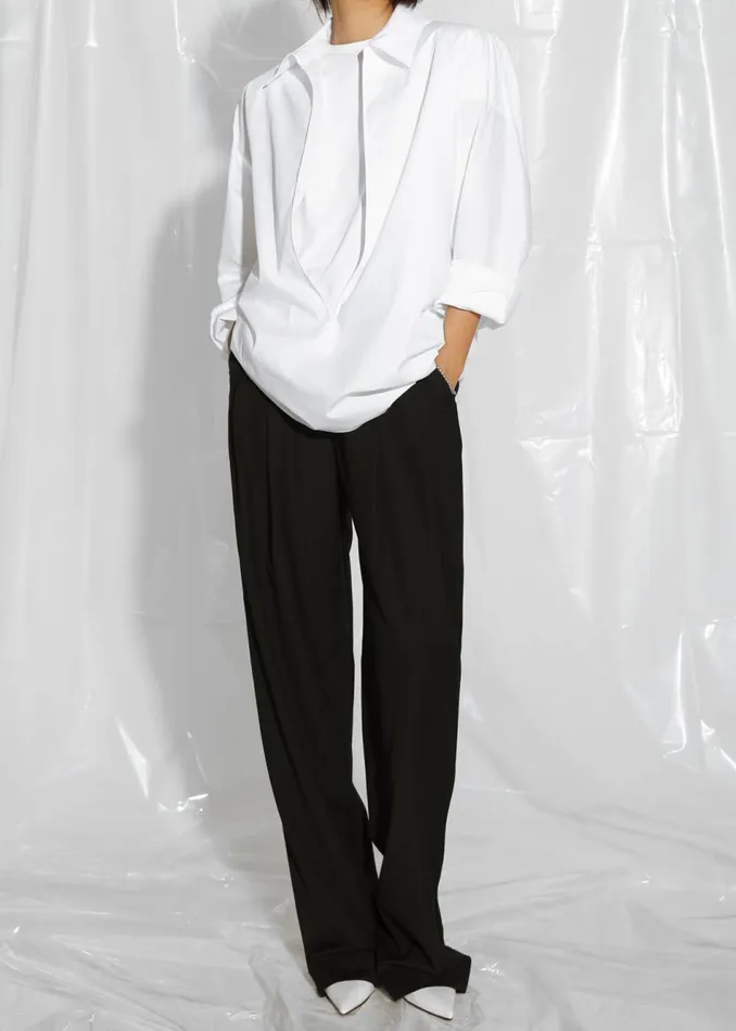 Women The Frankie Shop Bottoms Gelso Pleated Trousers Black