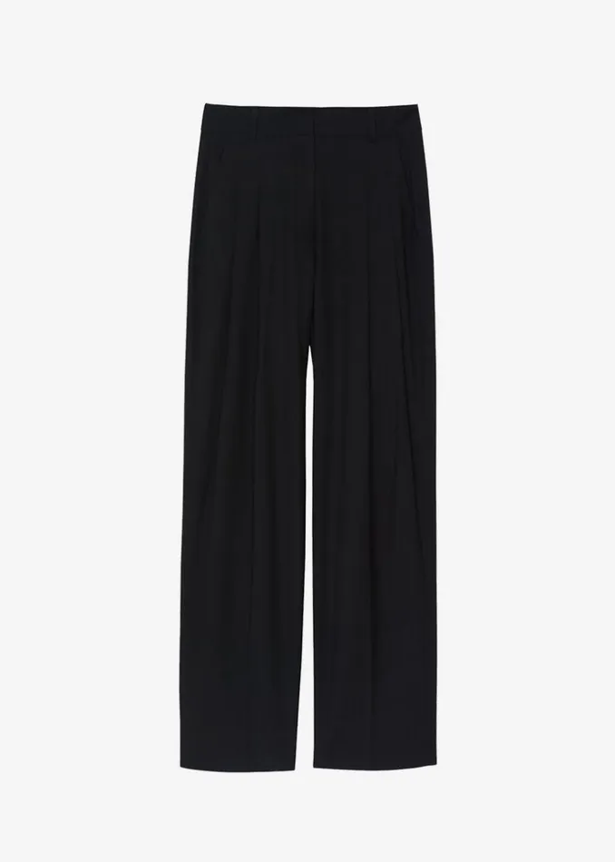 Women The Frankie Shop Bottoms Gelso Pleated Trousers Black
