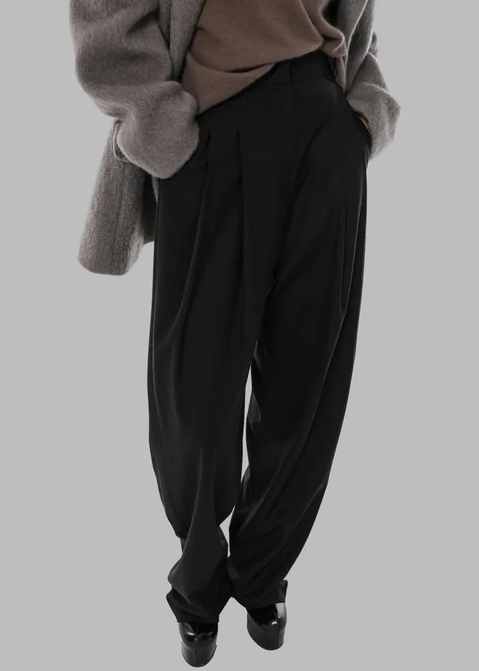 Women The Frankie Shop Bottoms Gelso Pleated Trousers Black