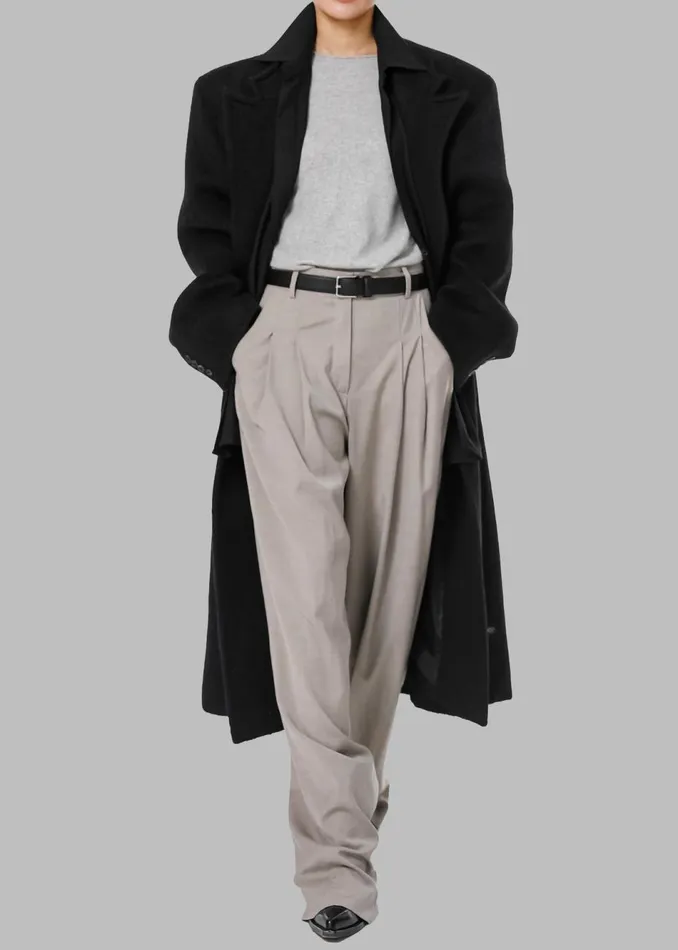 Women The Frankie Shop Bottoms Gelso Pleated Trousers Light Taupe Melange