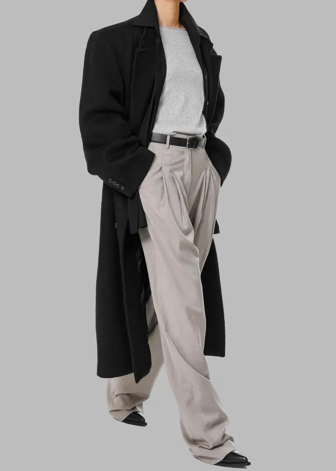 Women The Frankie Shop Bottoms Gelso Pleated Trousers Light Taupe Melange