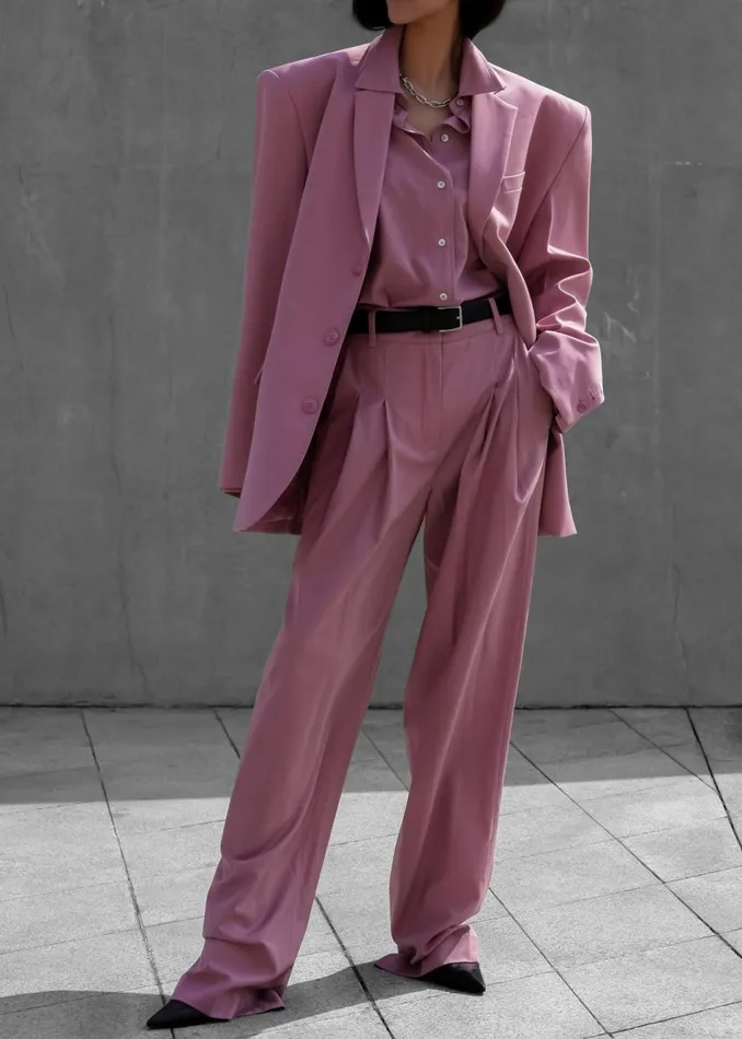 Women The Frankie Shop Bottoms Gelso Pleated Trousers Rose