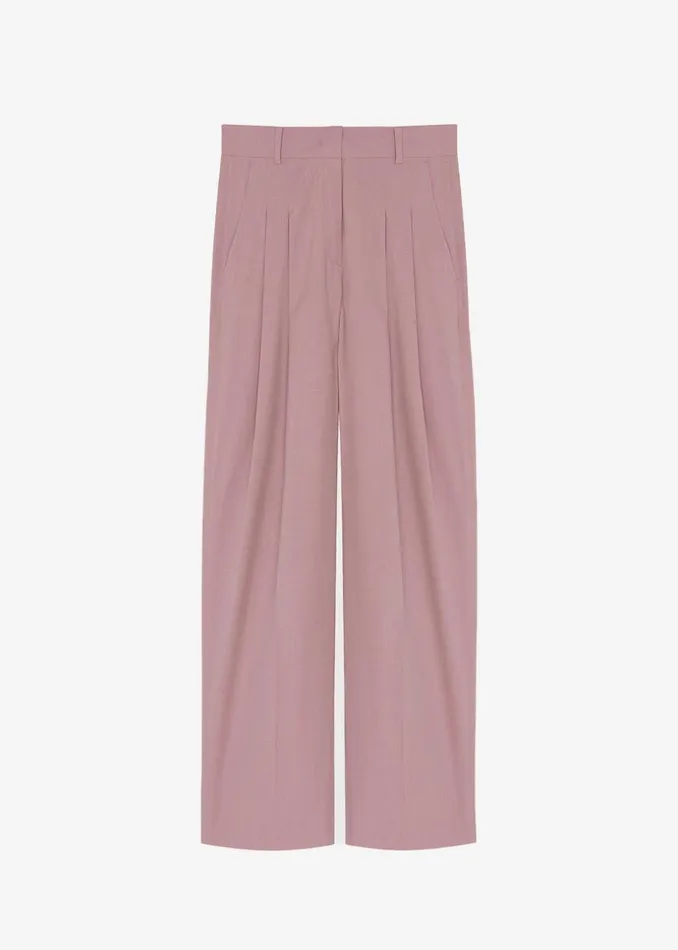 Women The Frankie Shop Bottoms Gelso Pleated Trousers Rose