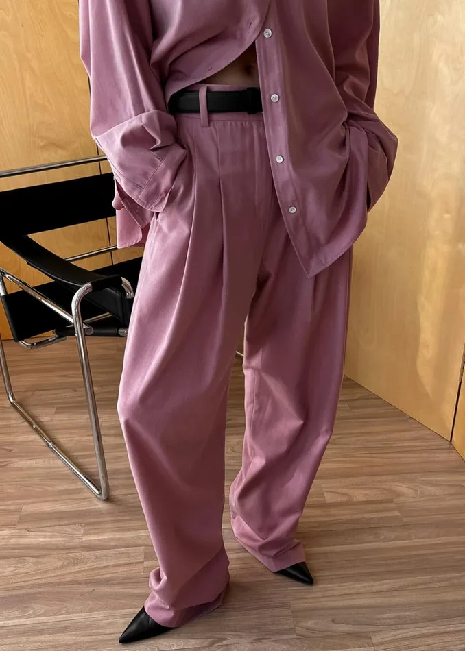 Women The Frankie Shop Bottoms Gelso Pleated Trousers Rose