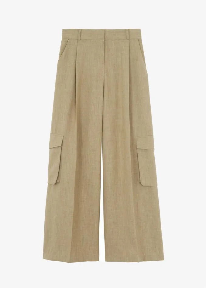 Women The Frankie Shop Bottoms Gladys Cargo Pants Khaki