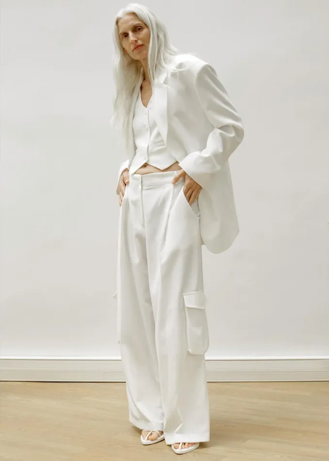 Women The Frankie Shop Bottoms Gladys Cargo Pants White