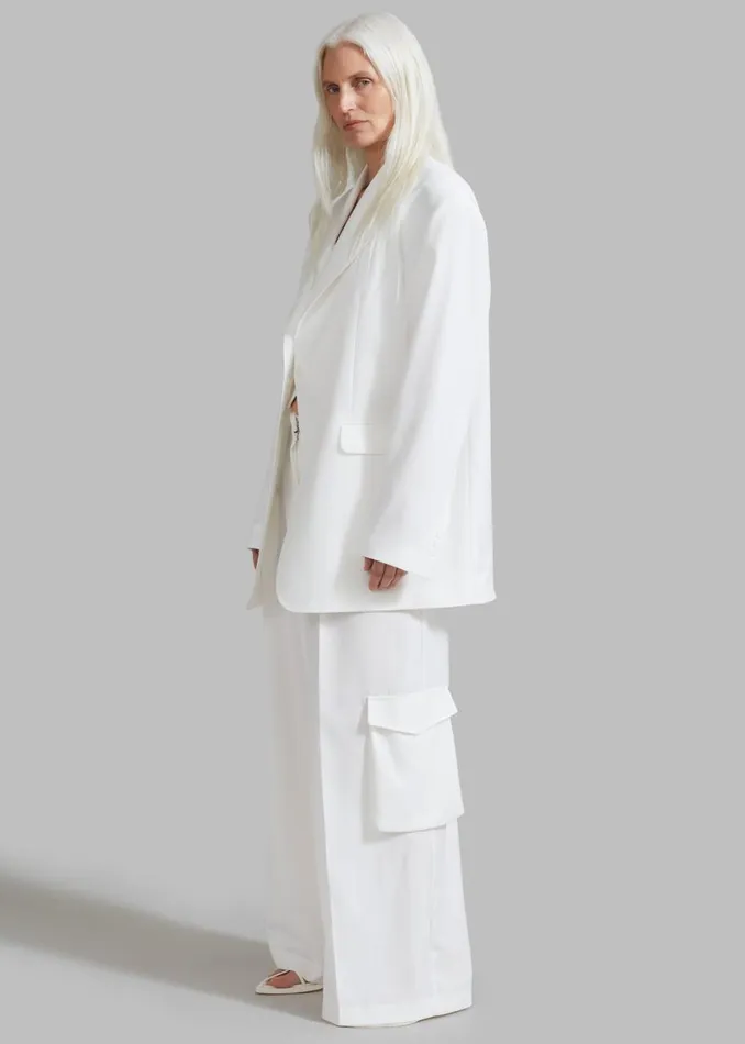 Women The Frankie Shop Bottoms Gladys Cargo Pants White