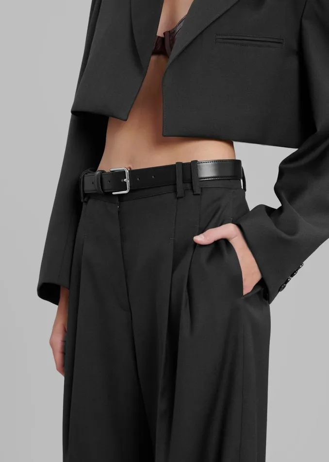 Women The Frankie Shop Bottoms Glenn Wide Pants Black