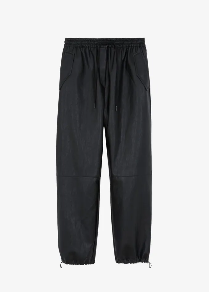 Women The Frankie Shop Bottoms Grayson Faux Leather Pants Black