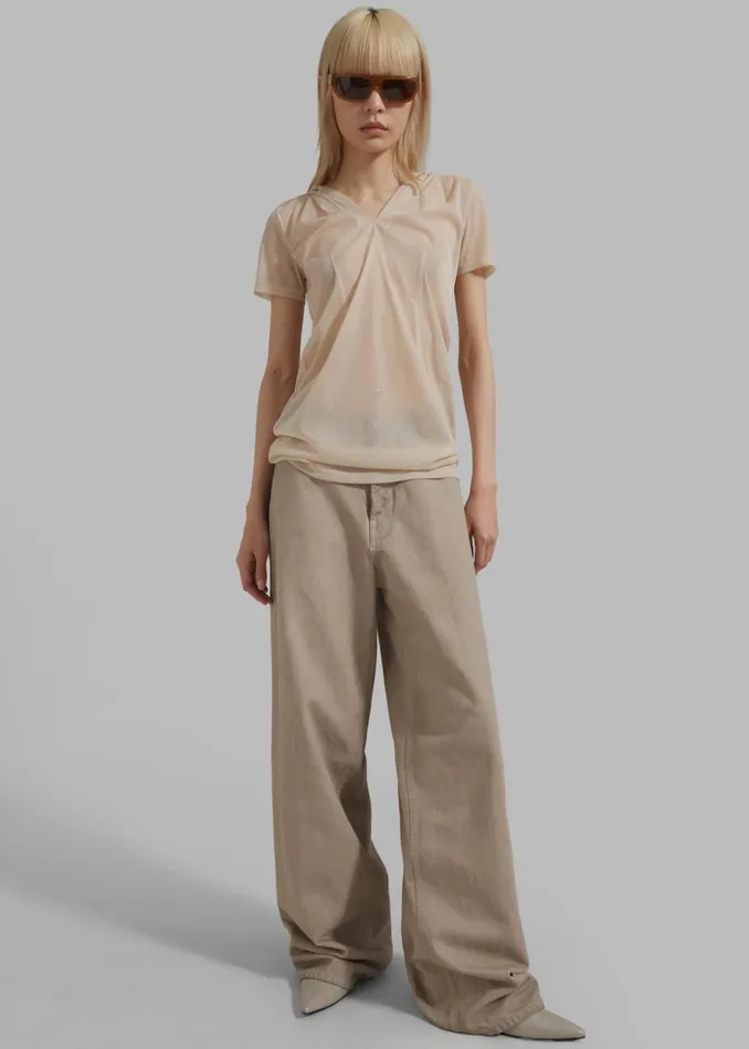 Women The Frankie Shop Bottoms Haikure Bethany Jeans Beige