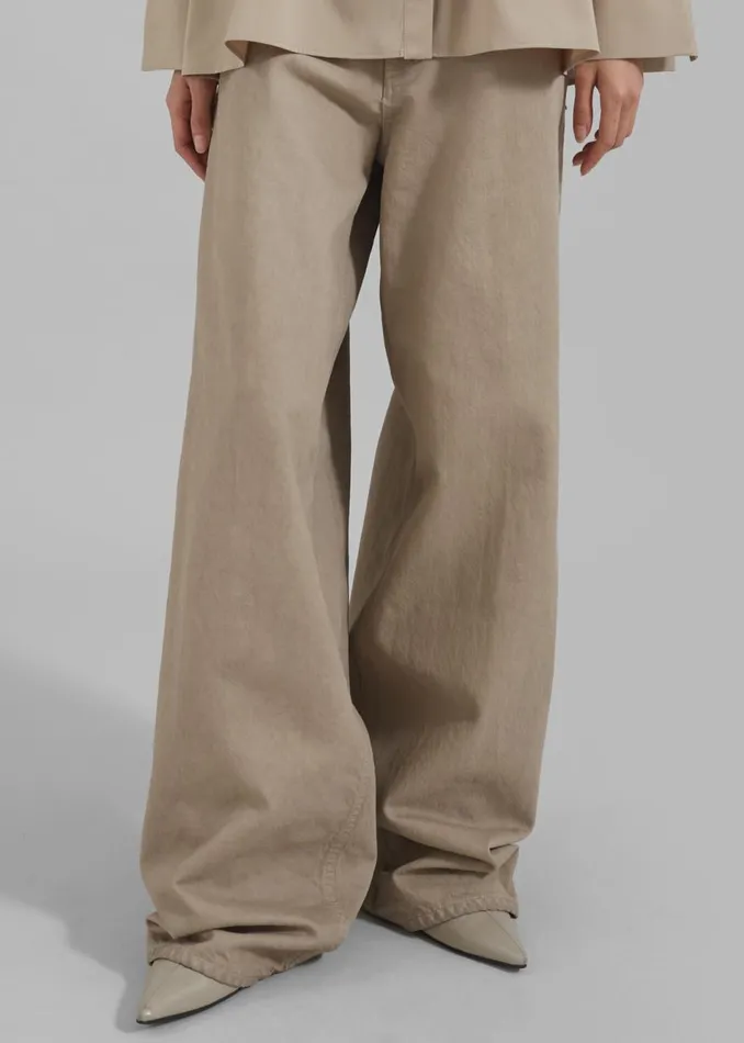Women The Frankie Shop Bottoms Haikure Bethany Jeans Beige