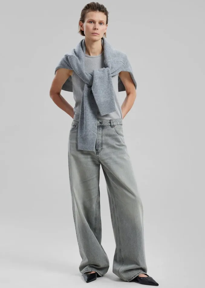 Women The Frankie Shop Bottoms Haikure Bethany Jeans Palermo Grey