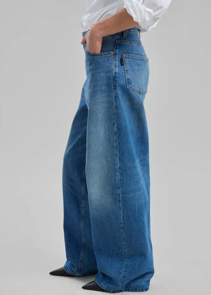 Women The Frankie Shop Bottoms Haikure Bethany Zip Pants Piano Blue