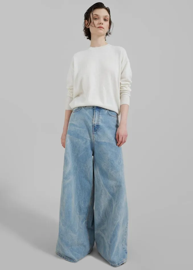 Women The Frankie Shop Bottoms Haikure Big Bethany Jeans Bleach Blue