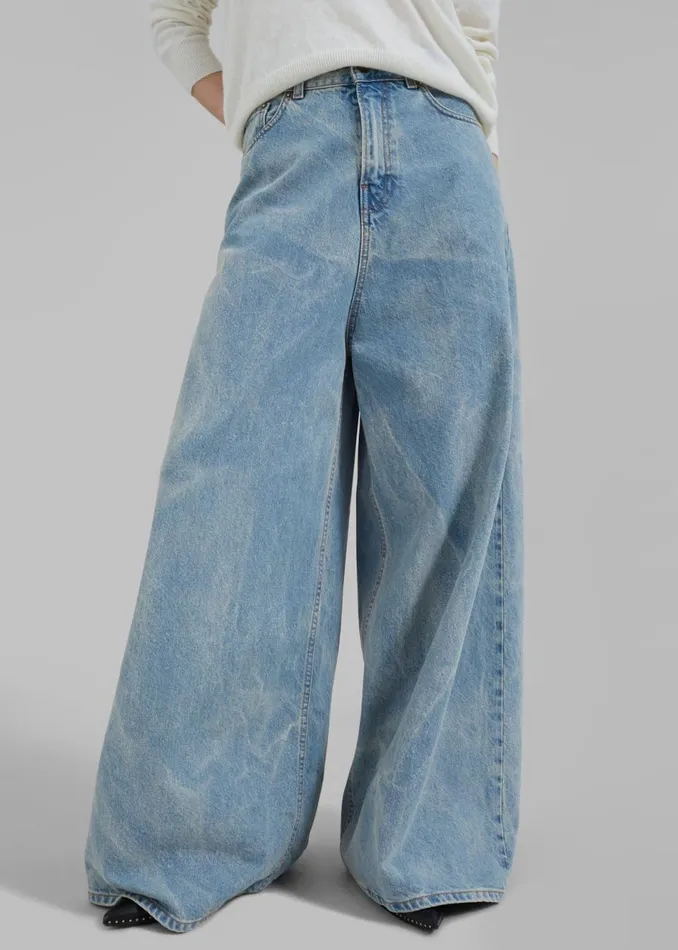 Women The Frankie Shop Bottoms Haikure Big Bethany Jeans Bleach Blue