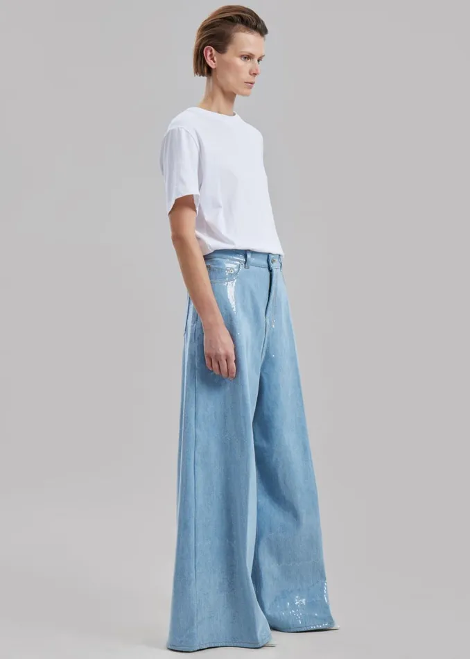 Women The Frankie Shop Bottoms Haikure Big Bethany Jeans Shiny Sky