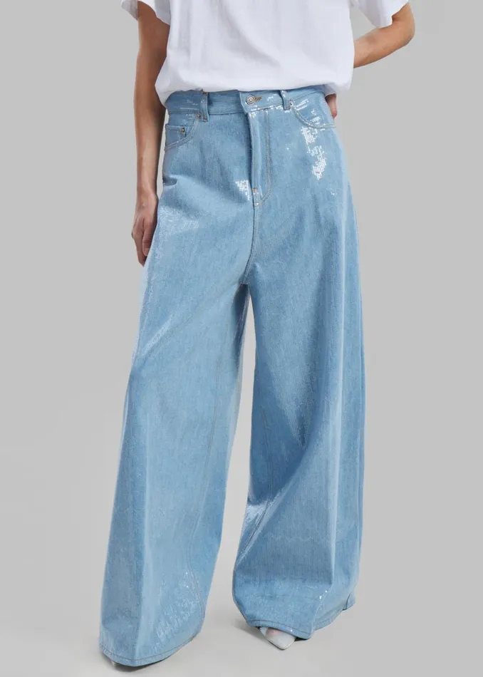 Women The Frankie Shop Bottoms Haikure Big Bethany Jeans Shiny Sky
