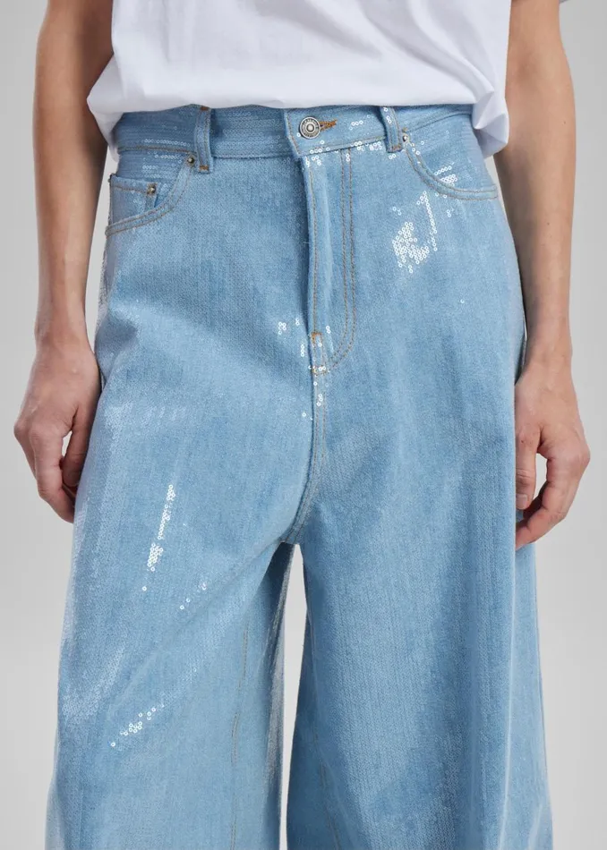 Women The Frankie Shop Bottoms Haikure Big Bethany Jeans Shiny Sky