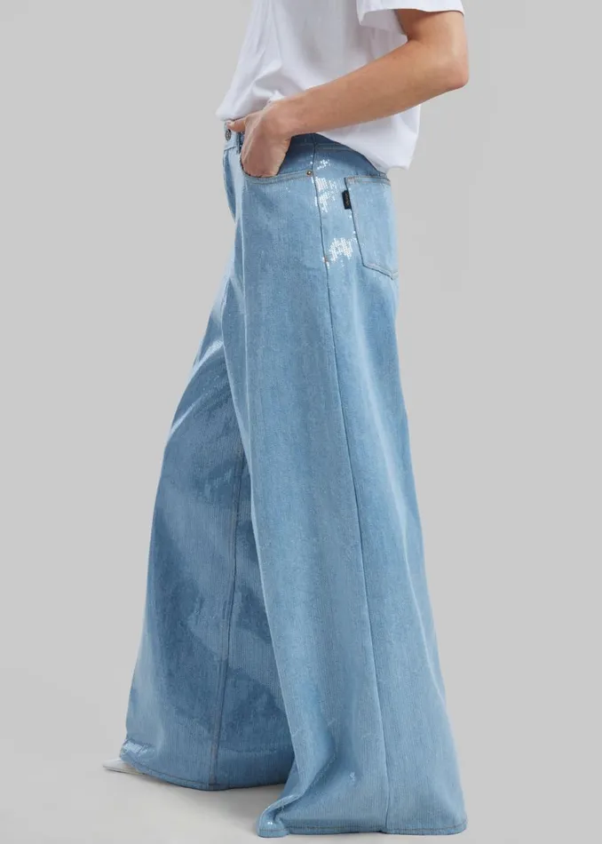 Women The Frankie Shop Bottoms Haikure Big Bethany Jeans Shiny Sky