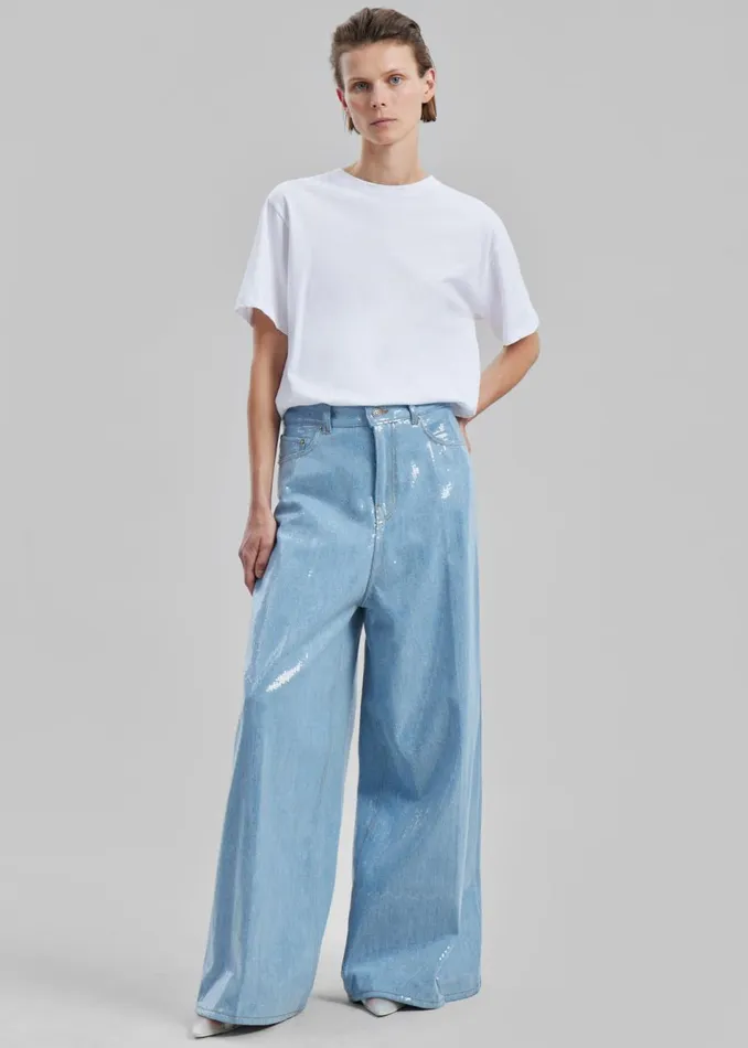 Women The Frankie Shop Bottoms Haikure Big Bethany Jeans Shiny Sky