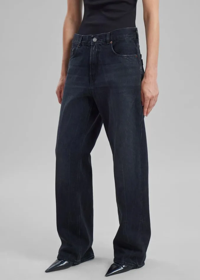 Women The Frankie Shop Bottoms Haikure Bonnie Bassano Jeans Black
