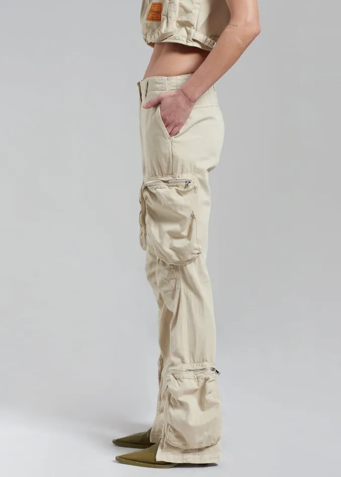 Women The Frankie Shop Bottoms Haikure Carry Pants Barley