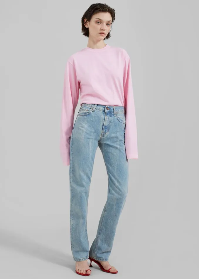 Women The Frankie Shop Bottoms Haikure Cleo Jeans Bleach Blue