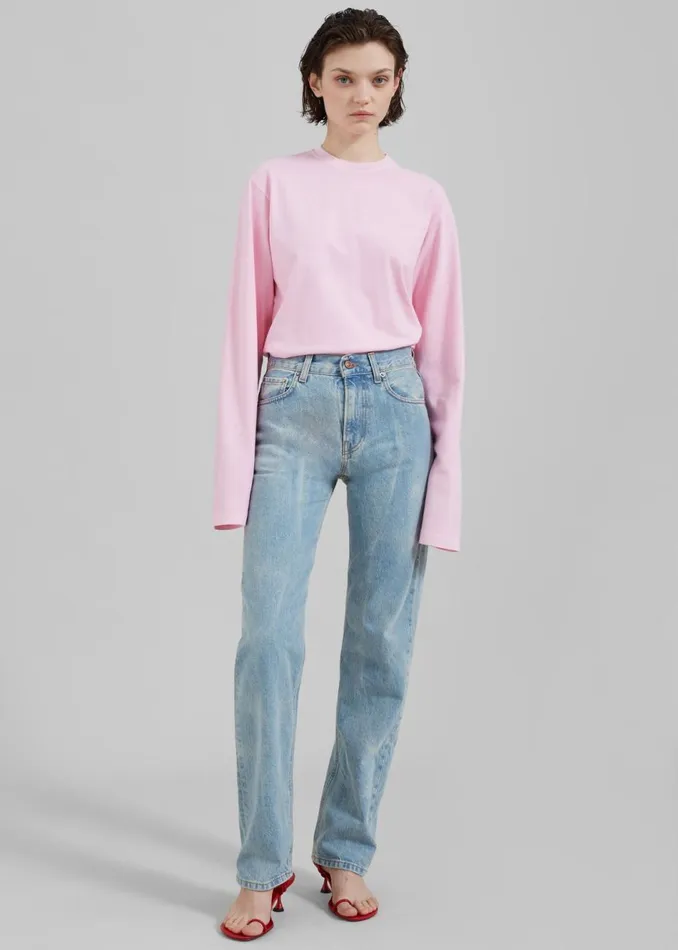Women The Frankie Shop Bottoms Haikure Cleo Jeans Bleach Blue