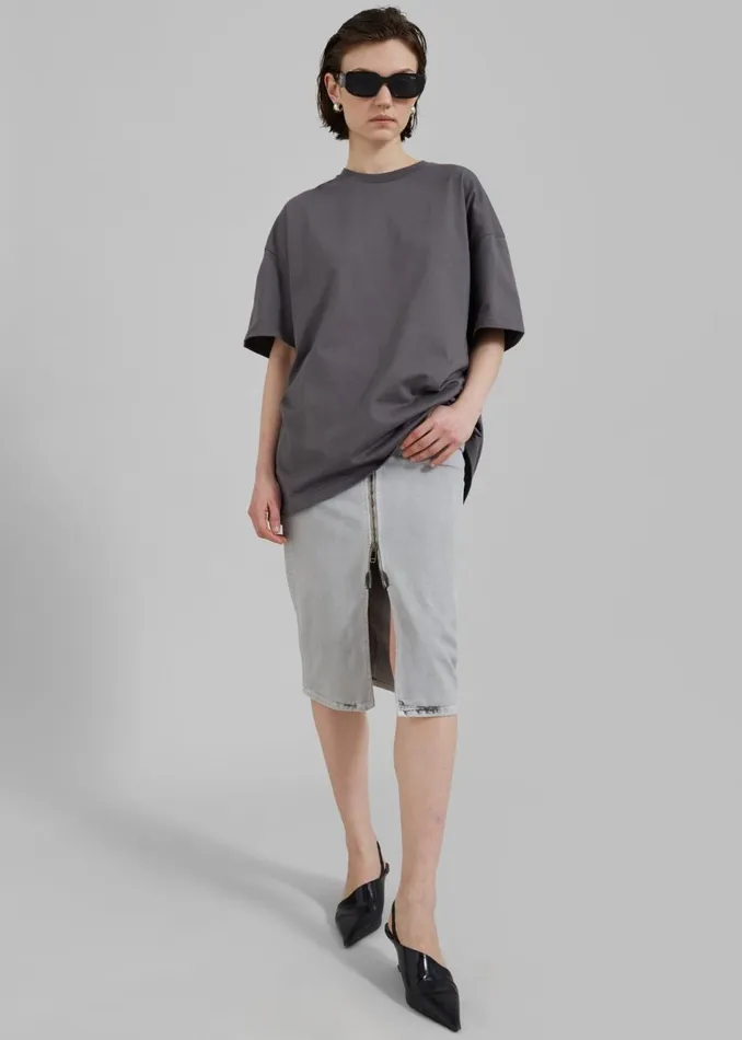 Women The Frankie Shop Bottoms Haikure Tiger Skirt Shifting Grey