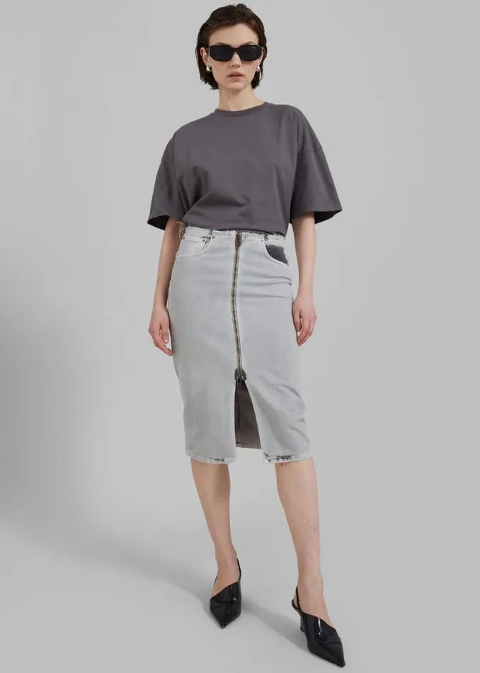 Women The Frankie Shop Bottoms Haikure Tiger Skirt Shifting Grey