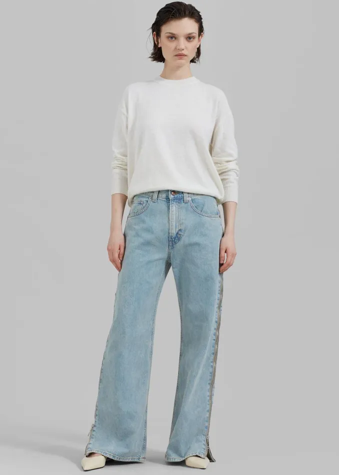 Women The Frankie Shop Bottoms Haikure Triumph Jeans Bleach Blue
