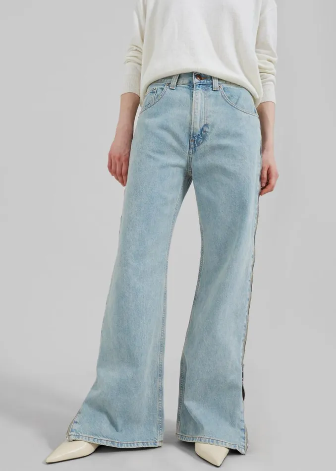 Women The Frankie Shop Bottoms Haikure Triumph Jeans Bleach Blue
