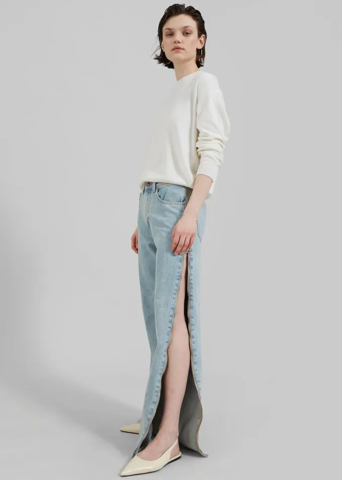 Women The Frankie Shop Bottoms Haikure Triumph Jeans Bleach Blue