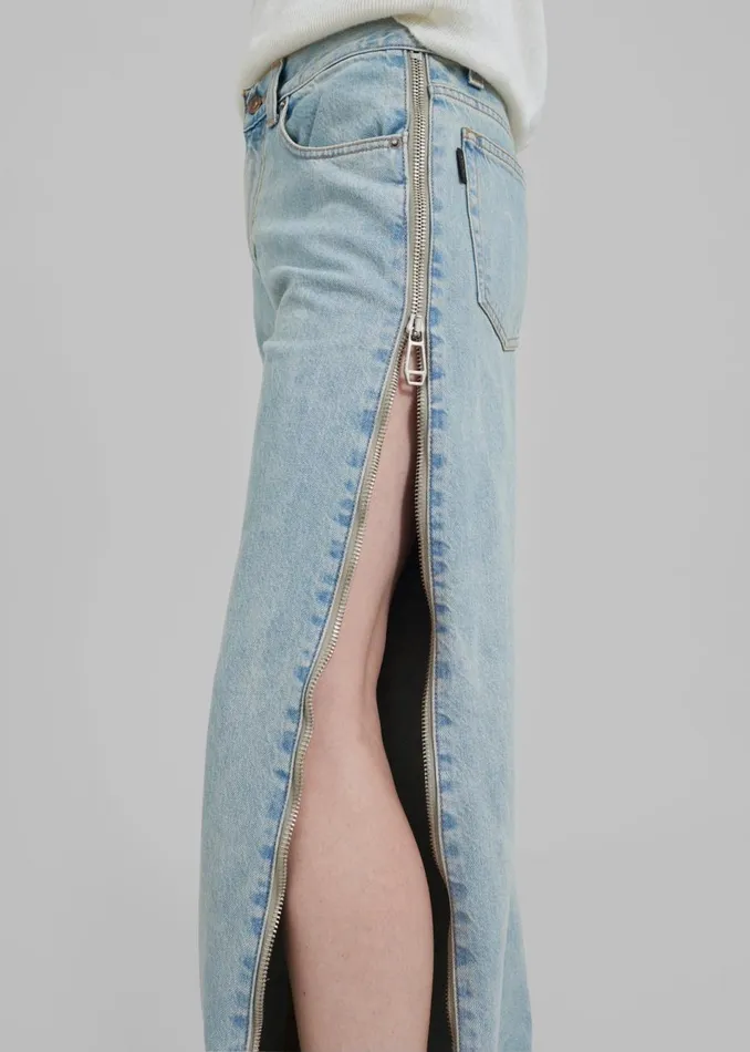 Women The Frankie Shop Bottoms Haikure Triumph Jeans Bleach Blue